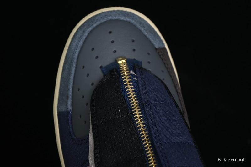 Nike Travis Scott x Air Force 1 Low Casual Sneakers with Full-Length Air Cushion - CN2405-900