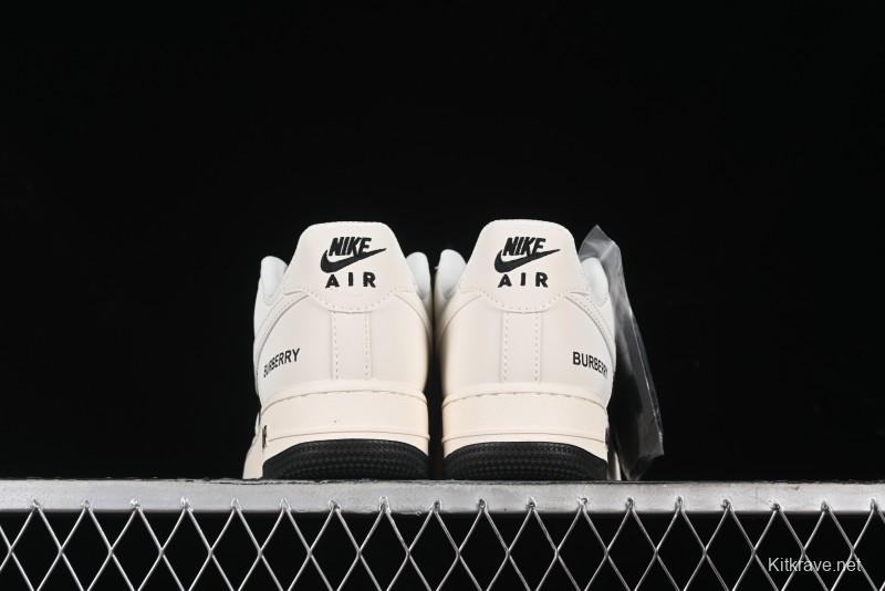 Nike Air Force 1 '07 Low Burberry Collaboration - Black White Patchwork Casual Sneakers - BB8588-227