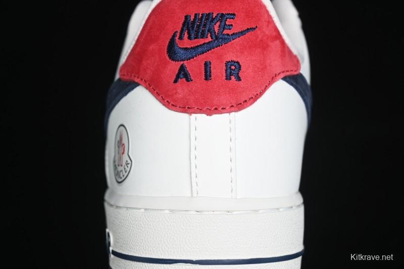 Nike Air Force 1 '07 Low Moncler Collaboration - Light Blue & Pigment Dyed Two-Tone Low-Top Casual Sneakers - CH6336-512