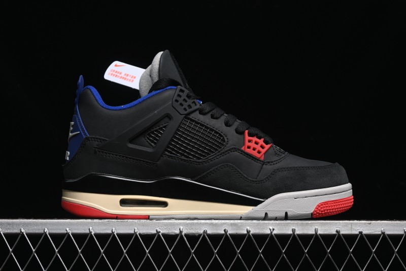 Nike Air Jordan 4 Retro Sneakers in Black, Blue and Neutral Grey - FV5029-003