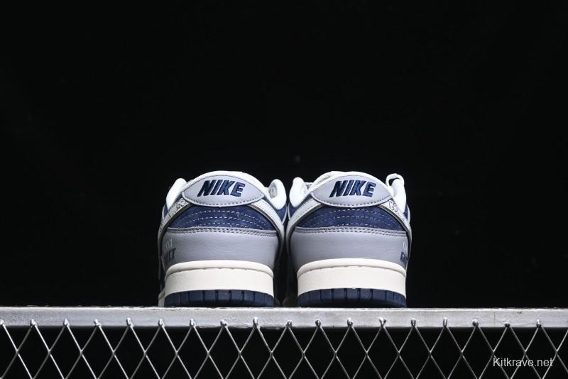 Nike SB Dunk Low Gucci Collaboration - Small Bee Pattern White Swoosh Anniversary High-End Custom Low-Top Casual Sneakers - FC1688-195