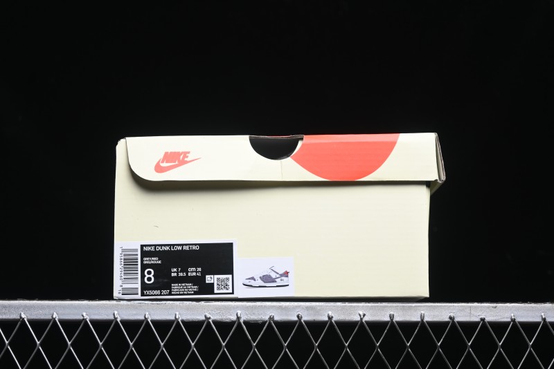 Nike SB Dunk Low Stussy Collaboration - Lace-Up Grey White Grey Check Anniversary High-End Custom Low-Top Casual Skate Shoes - YX5066-207