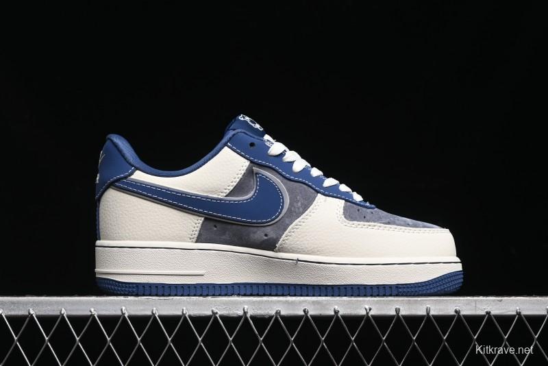 Nike Air Force 1 '07 Low Violent Bear Collaboration - Grey Beige Blue Low-Top Casual Sneakers - KK1988-017