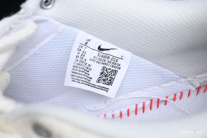 Nike Air Force 1 '07 Low Stussy Collaboration - AF1 White Red Label Low-Top Casual Sneakers - SJ6698-016