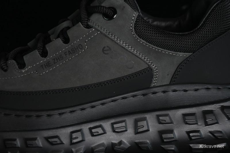 ECCO Off-Road Series Lightweight Cushioned Leather Durable Outdoor Hiking Running Shoes - 63513001001