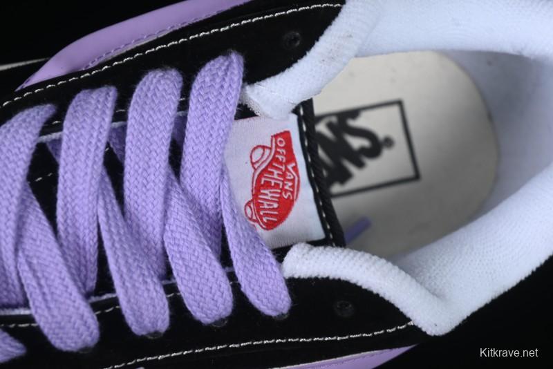 Vans Knu Skool Purple Grape Love Comfortable Fashion Slip-Resistant Wear-Resistant Low-Top Casual Skate Shoes - VN0009QC6BT1