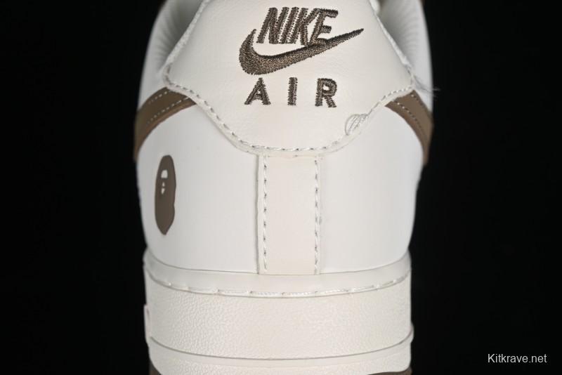 Nike Air Force 1 '07 Low BAPE Collaboration - Light Green Pigskin Low-Top Casual Sneakers - BA8806-225