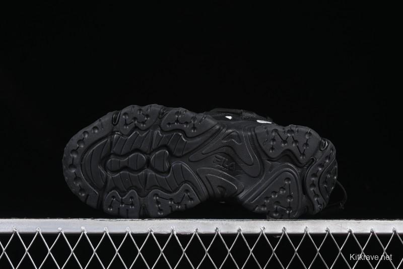 Fila Fusion Retro Mars Running Shoes with Lace-Up Design and Cushioned Sole - F12W422103FBK