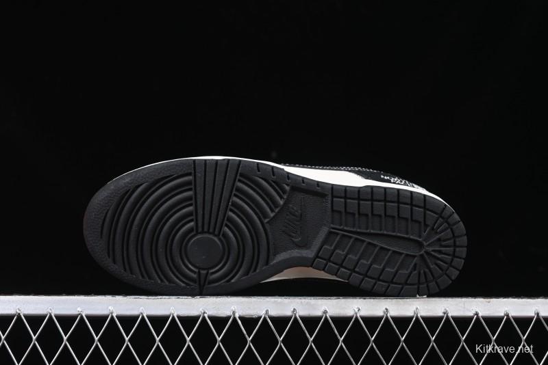 Nike SB Dunk Low The North Face Year of the Snake Black White Black Swoosh Anniversary Custom Low-Top Casual Sneakers - FC1688-210