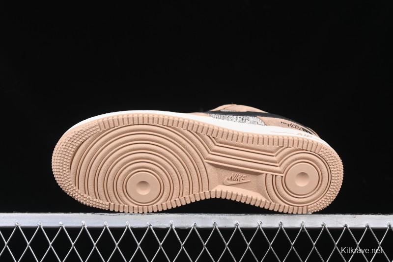 Nike Air Force 1'07 Low The North Face Collaboration - Mesh Brown Low-Top Casual Sneakers - KK1988-031
