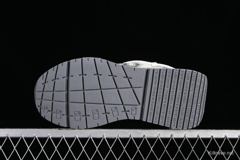 New York Yankees Chunky Runner Basic Lace-Up Lightweight Casual Sneakers - 3ASHCRR3N43WHS