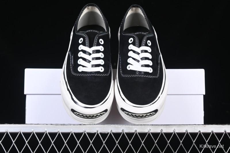 Kamiya Vulcanize Sneaker 23AW High-End Line Mihara Yasuhiro Dissolve Black White Suede Casual Low-Top Canvas Shoes - M.C3