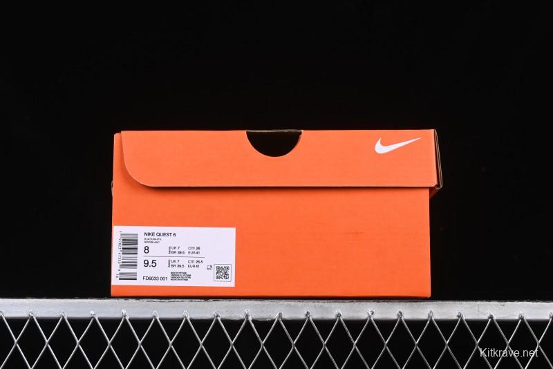 Nike Quest 6 Extreme Series Cushioned Lightweight Running Shoes - FD6033-001