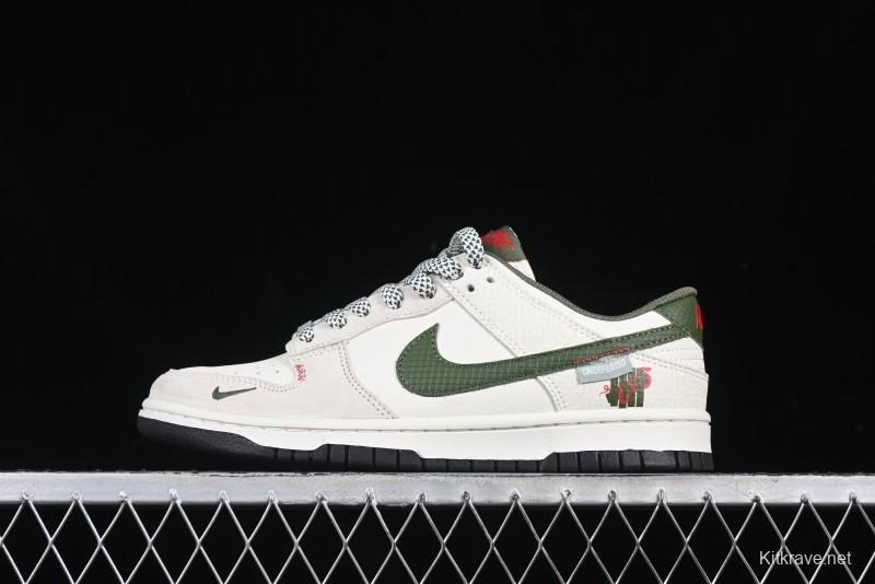 Nike SB Dunk Low UN Collaboration Year of the Snake Limited Edition Green Snake Swoosh Anniversary Custom Low-Top Casual Sneakers - DJ2024-070