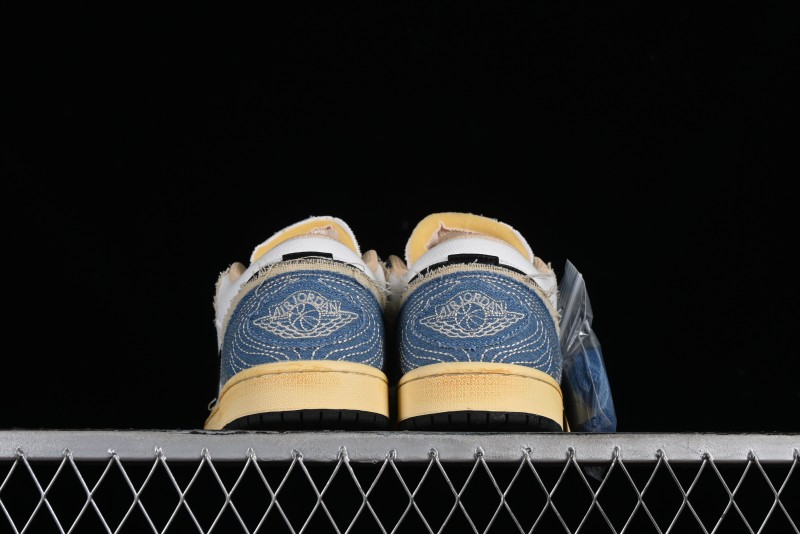Nike Air Jordan 1 Low SE "WRMK" AJ1 Sashiko Stitch Low-Top Casual Sneakers - FN7670-493