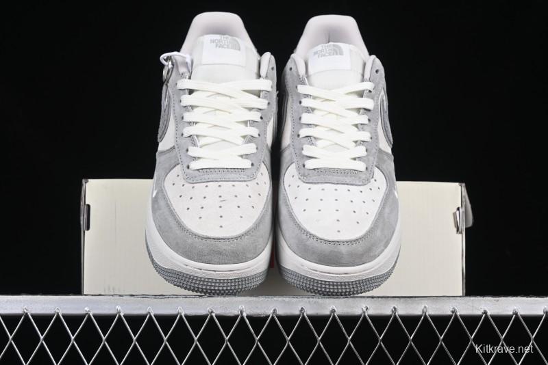 Nike Air Force 1'07 Low The North Face Collaboration Pig Grey Snake Print Low-Top Casual Sneakers - DF0188-027