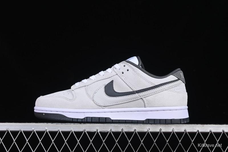 Nike Dunk Low 85 Double Swoosh White Grey SB Low Top Casual Skate Shoes - HV1800-101