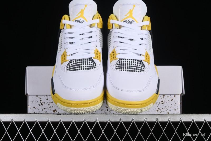 Nike Air Jordan 4 Retro Vivid Sulfur Basketball Shoes - AQ9129-101