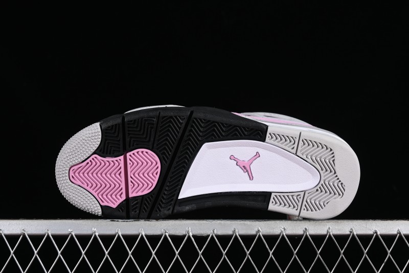 Nike Air Jordan 4 Retro "Orchid" Sneakers with Suede Upper and Cement Grey Accents - AQ9129-501