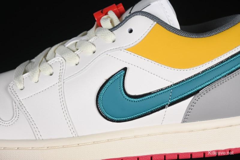 Nike Air Jordan 1 Low AJ1 Mismatch Colorway Low-Top Casual Sneakers - HV4511-133