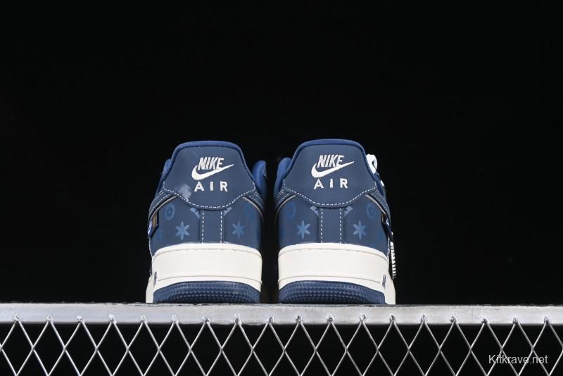Nike Air Force 1 '07 Low Teddy Bear Collaboration Suede Blue Low-Top Casual Sneakers - KK1988-054