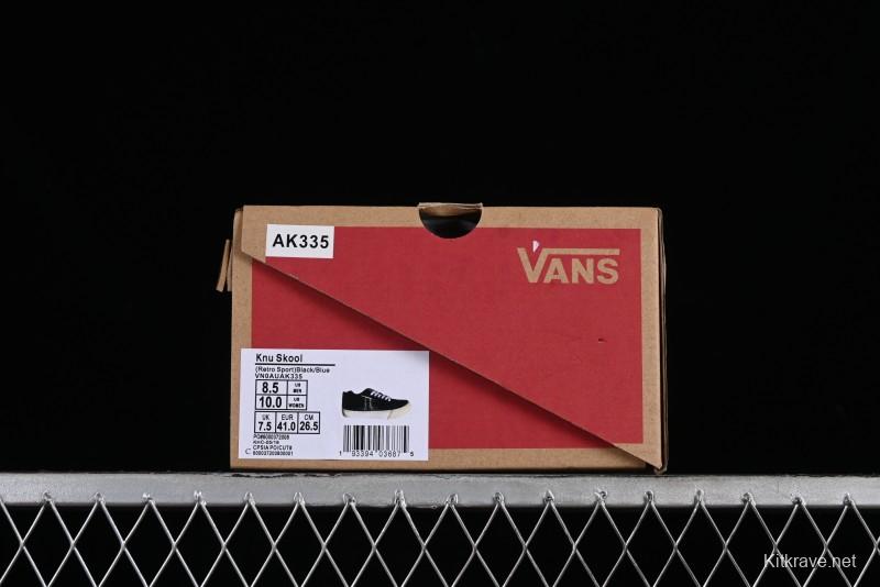 Vans Knu Skool Dragon Whisker Black Blue Slip-Resistant Cushioned Casual Low-Top Sneakers - VN0AUAK335