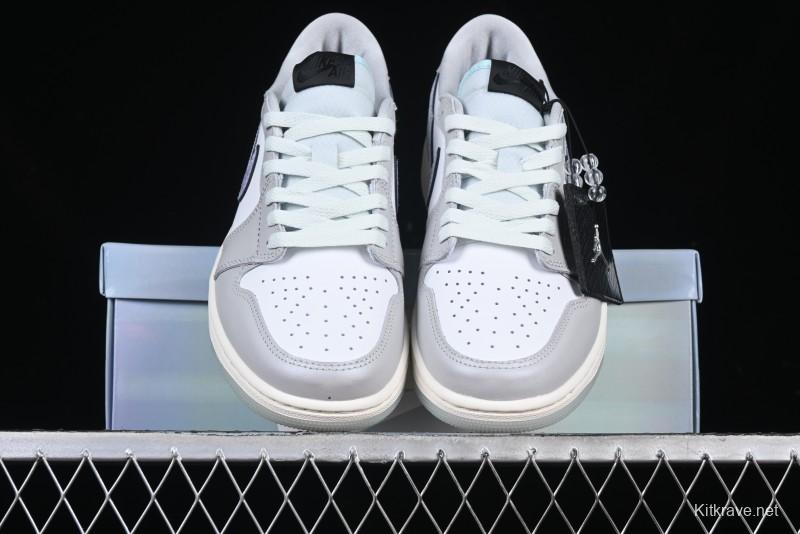Nike Air Jordan 1 Low OG CNY AJ1 Snake Year Limited Silver Snake Low-Top Retro Basketball Shoes - HF3144-100