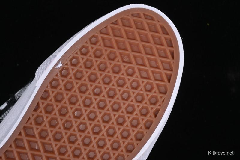 Vans Knu Skool Checkerboard Washed Denim Low-Top Casual Skate Shoes - VN000CS0239