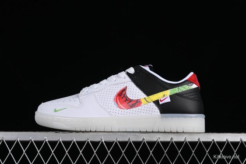 Nike SB Dunk Low Multi-Color Crystal Anniversary Customized Low-Top Casual Skate Shoes - JH8039-935