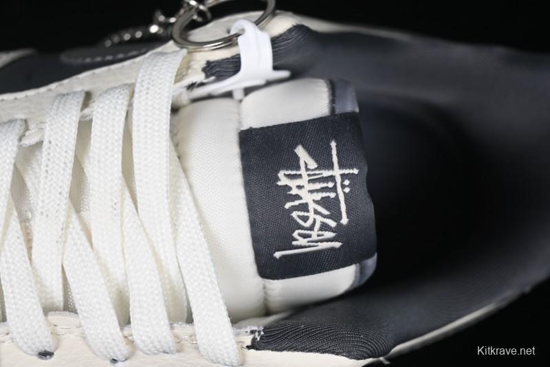 Nike Air Force 1 '07 Low Stussy Collaboration - Light Grey Triple Swoosh Low-Top Casual Sneakers - KK1988-037