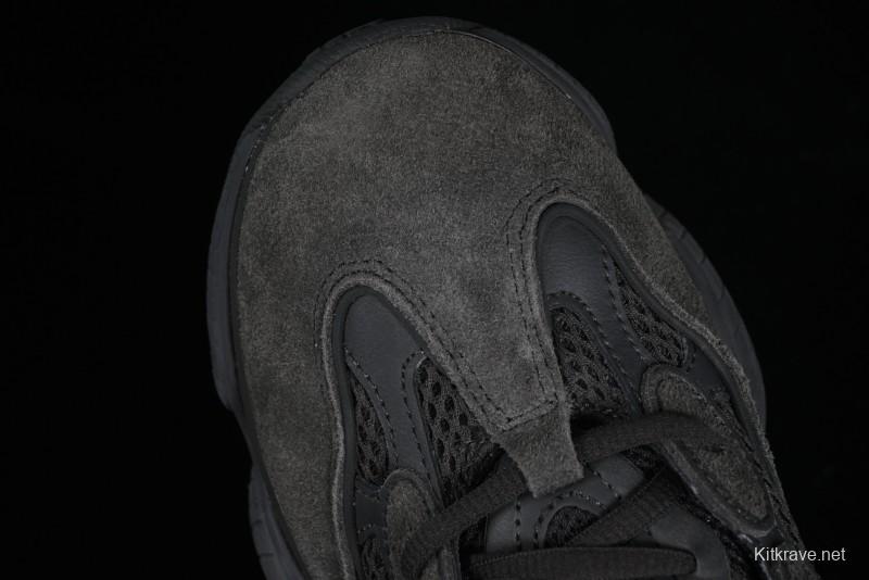 Adidas Yeezy 500 Black Casual Running Shoes - F36640