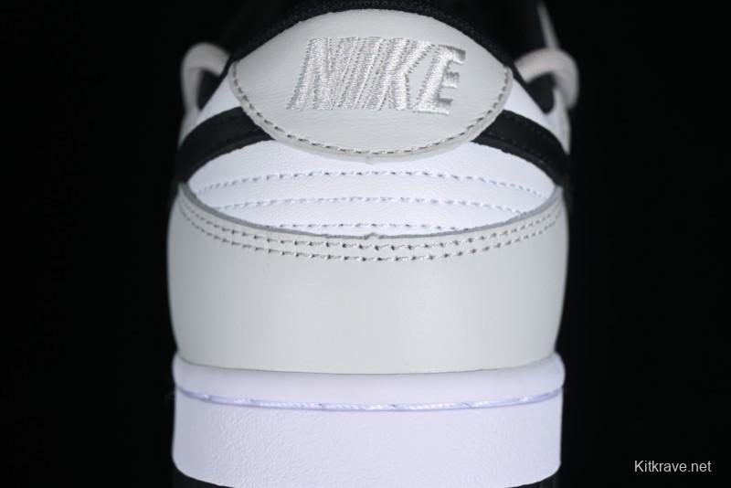 Nike Dunk Low Letter Panda Black Grey High Street Deconstructed SB Strap Low-top Casual Skate Shoes - CW1590-100