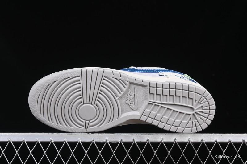 Nike SB Dunk Low The North Face Collaboration Anniversary Edition Customized Low-Top Casual Skate Shoes - DM6868-040