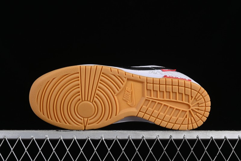 Supreme x Nike Dunk Low SB Casual Skate Shoes with Zoom Air Cushion - XD6188-034