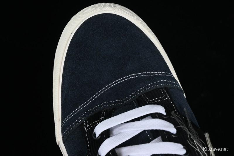 Vans Knu Skool Dragon Whisker Black Blue Slip-Resistant Cushioned Casual Low-Top Sneakers - VN0AUAK335