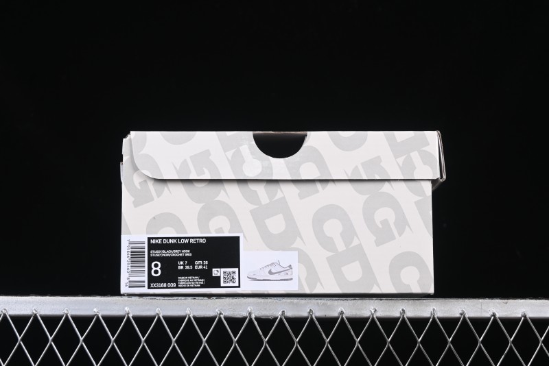 Nike SB Dunk Low The North Face Collaboration Double Swoosh Grey Pigskin Anniversary Edition Custom Low-Top Casual Skate Shoes - XX3168-009