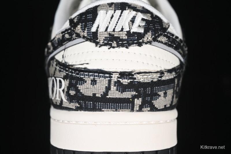 Nike SB Dunk Low Dior Collaboration Anniversary Customized Low-Top Casual Skate Shoes - YX5066-248