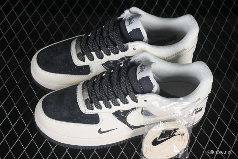 Nike Air Force 1 '07 Low Stussy Collaboration Beige Grey Casual Sneakers - XZ6188-726