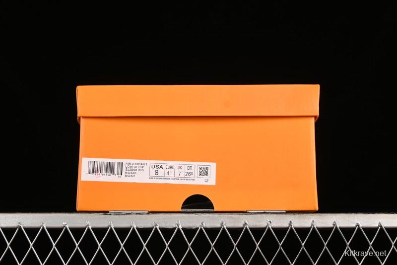 Nike Air Jordan 1 Low OG SP Travis Scott x Fragment Design Black Denim Print Casual Sneakers - SJ2068-005