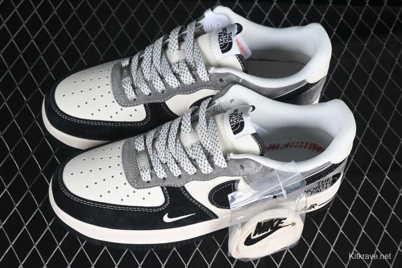 Nike Air Force 1'07 Low The North Face Collaboration Black Beige Grey Casual Sneakers - XZ6188-976