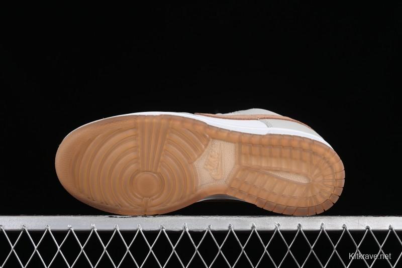 Nike Dunk Low SB Casual Sneakers in Phantom/Khaki Colorway - FJ4188-001