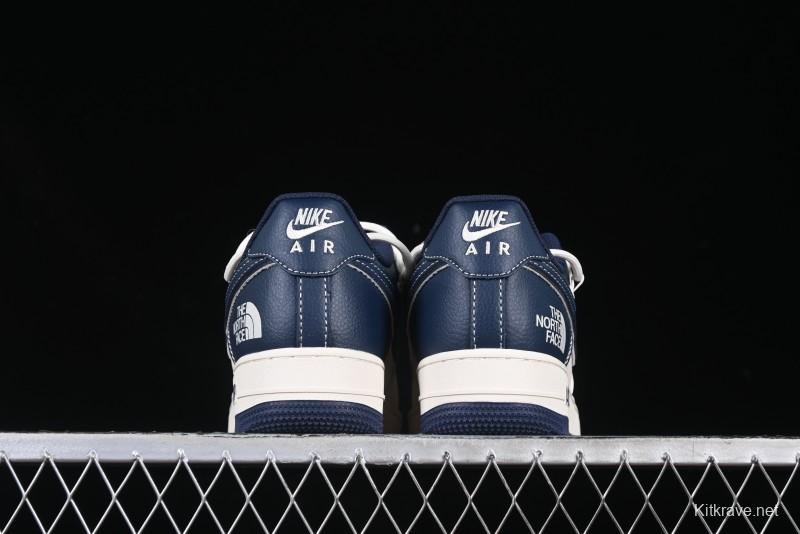 Nike Air Force 1 '07 Low The North Face Collaboration Beige Blue Patchwork Drawstring Casual Shoes - SJ1198-107