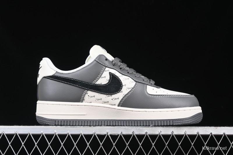 Nike Air Force 1 '07 Low Stussy Collaboration - Nebula Grey Low-Top Casual Sneakers - XZ3328-168