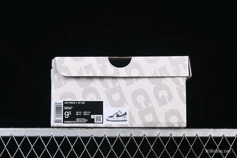 Nike Air Force 1'07 Low The North Face Collaboration Patent Leather Black Stitch Low-Top Casual Sneakers - DM6688-005