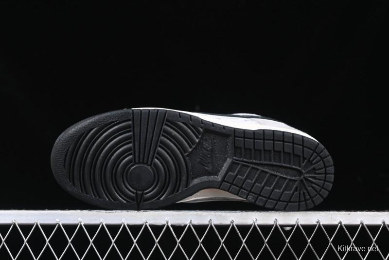 Nike SB Dunk Low Stussy Collaboration - Black Swoosh Anniversary Custom Low-Top Casual Skate Shoes - XX3168-069