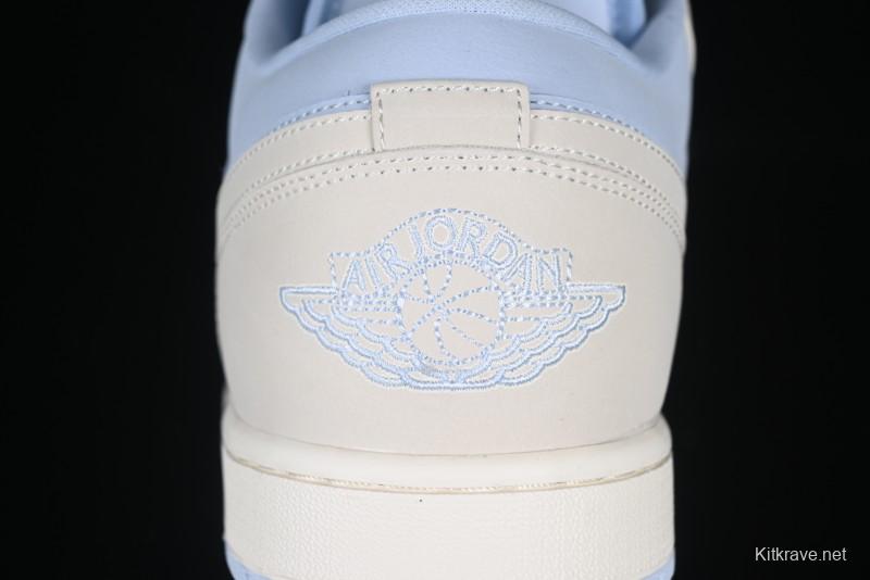 Nike Air Jordan 1 Low "Hydrogen Blue" Casual Sneakers with Retro Design - IB4003-407