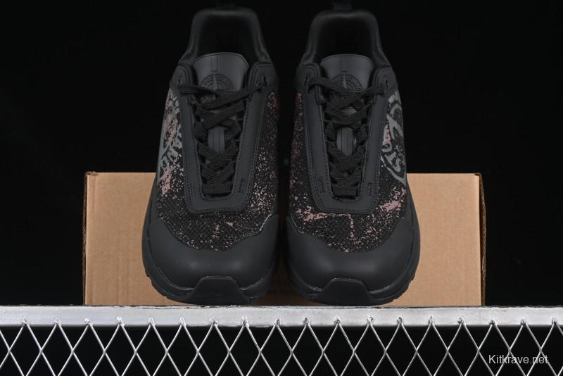 Stone Island Grime Panelled Low-Top Lifestyle Sneakers in Dark Brown - 79FWS0303