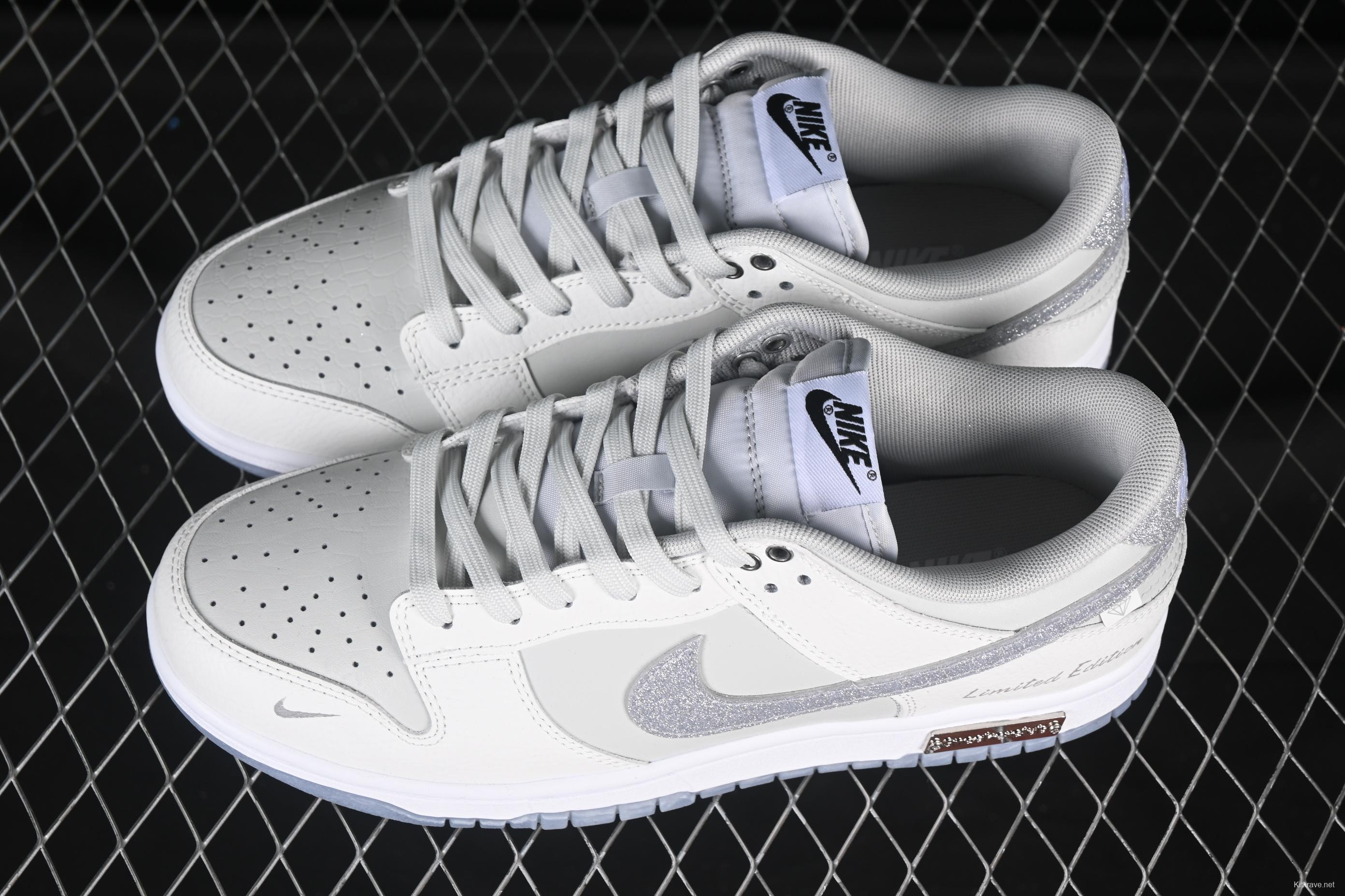 Nike SB Dunk Low White Lover Diamond Anniversary Custom Low-Top Casual Skate Shoes - WG0218-018