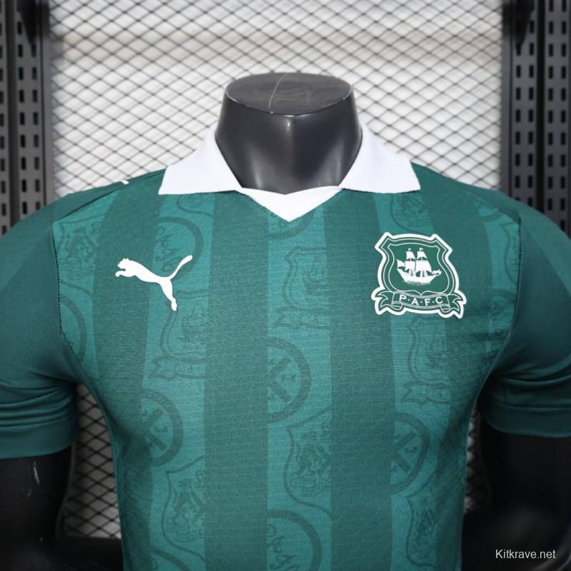 Player Version 25/26 Plymouth Home Jersey Argyle Green with Puma Logo Design