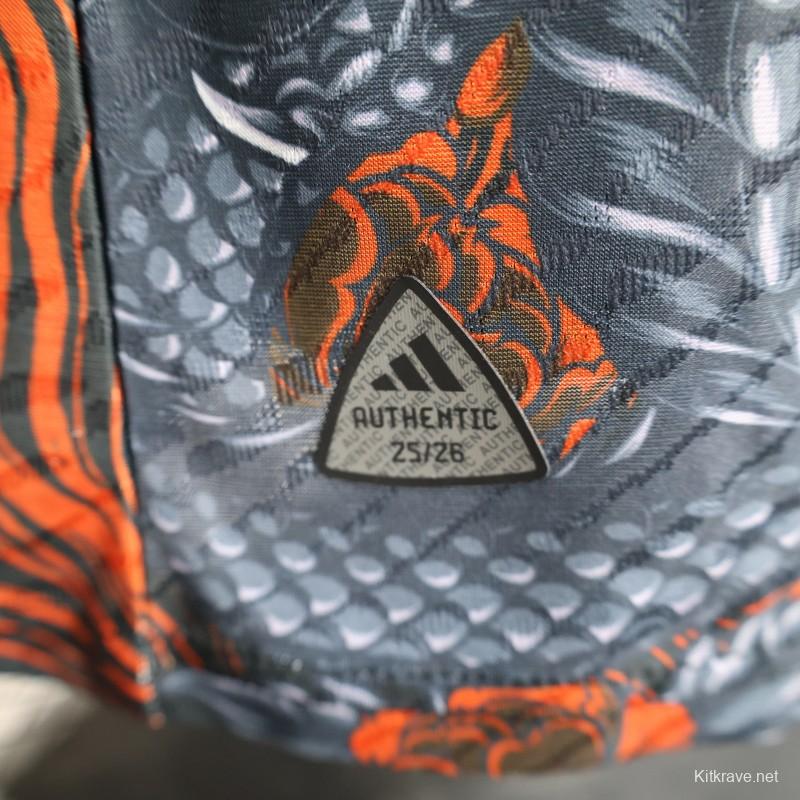 Player Version 25/26 Real Madrid Black with Dragon Design Jersey